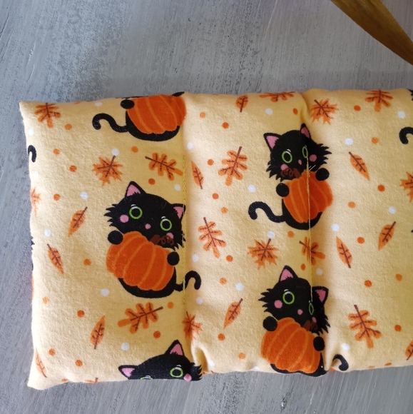 Microwavable Heating Pad Black Cat and Pumpkins Heat Pack - Picture 5 of 7